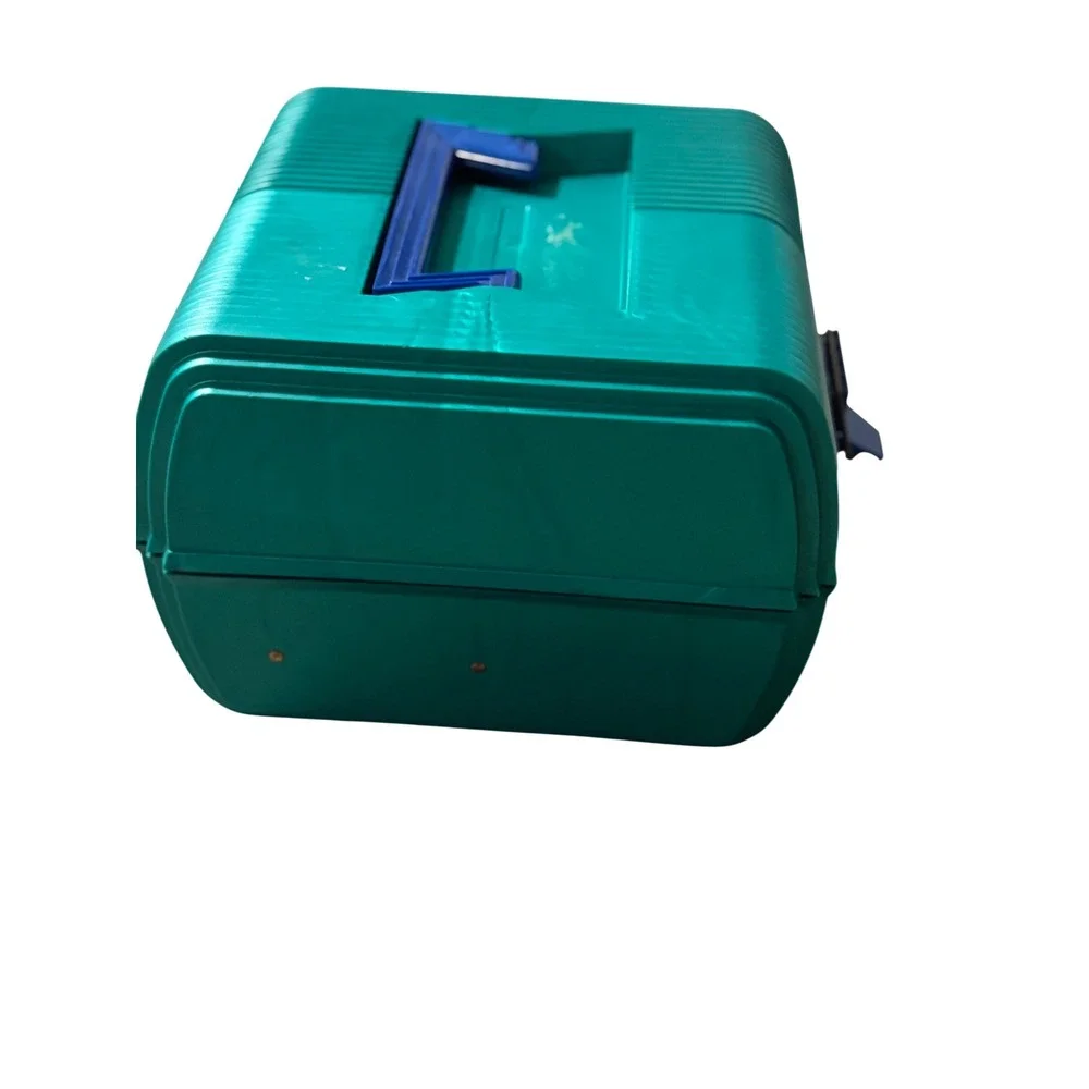 Vintage Sassaby Makeup‎ Organizer Case Teal Green Blue 90s Cosmetic Box Storage